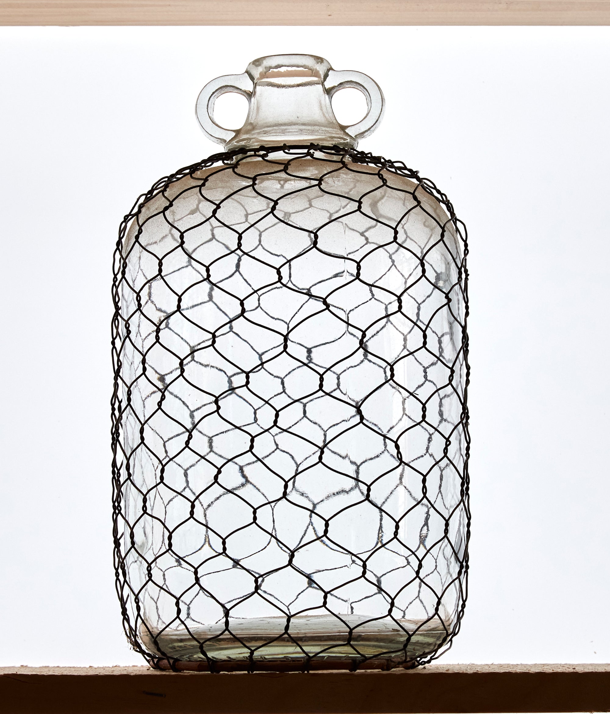 Two Handle Jug - Wire covered Bottle