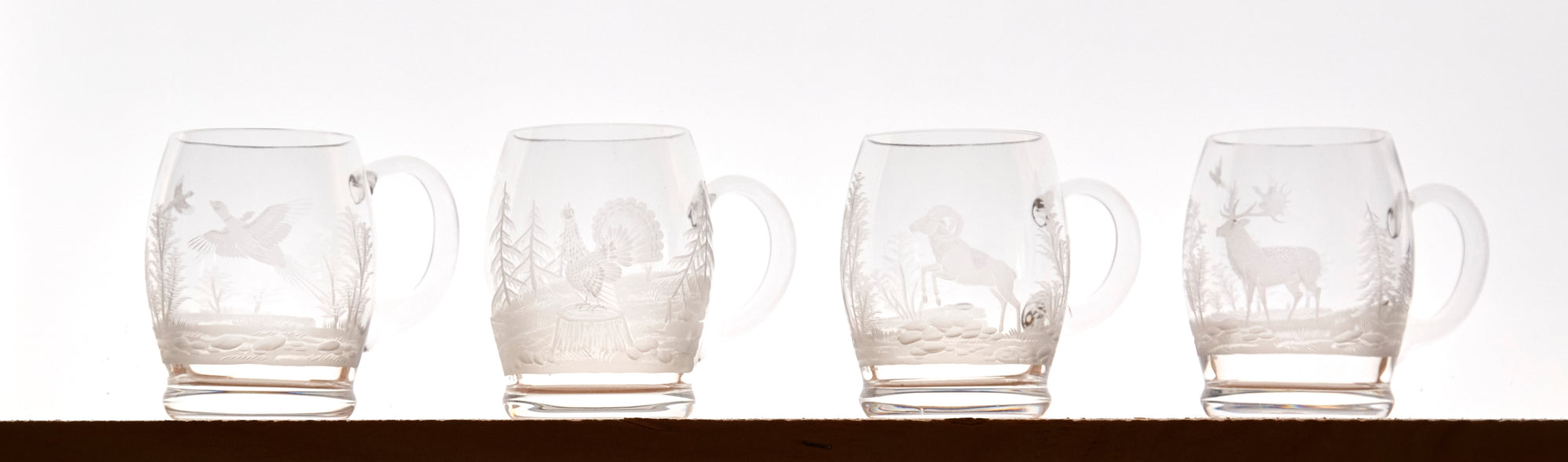 Etched Crystal Mugs - Misc. Glass