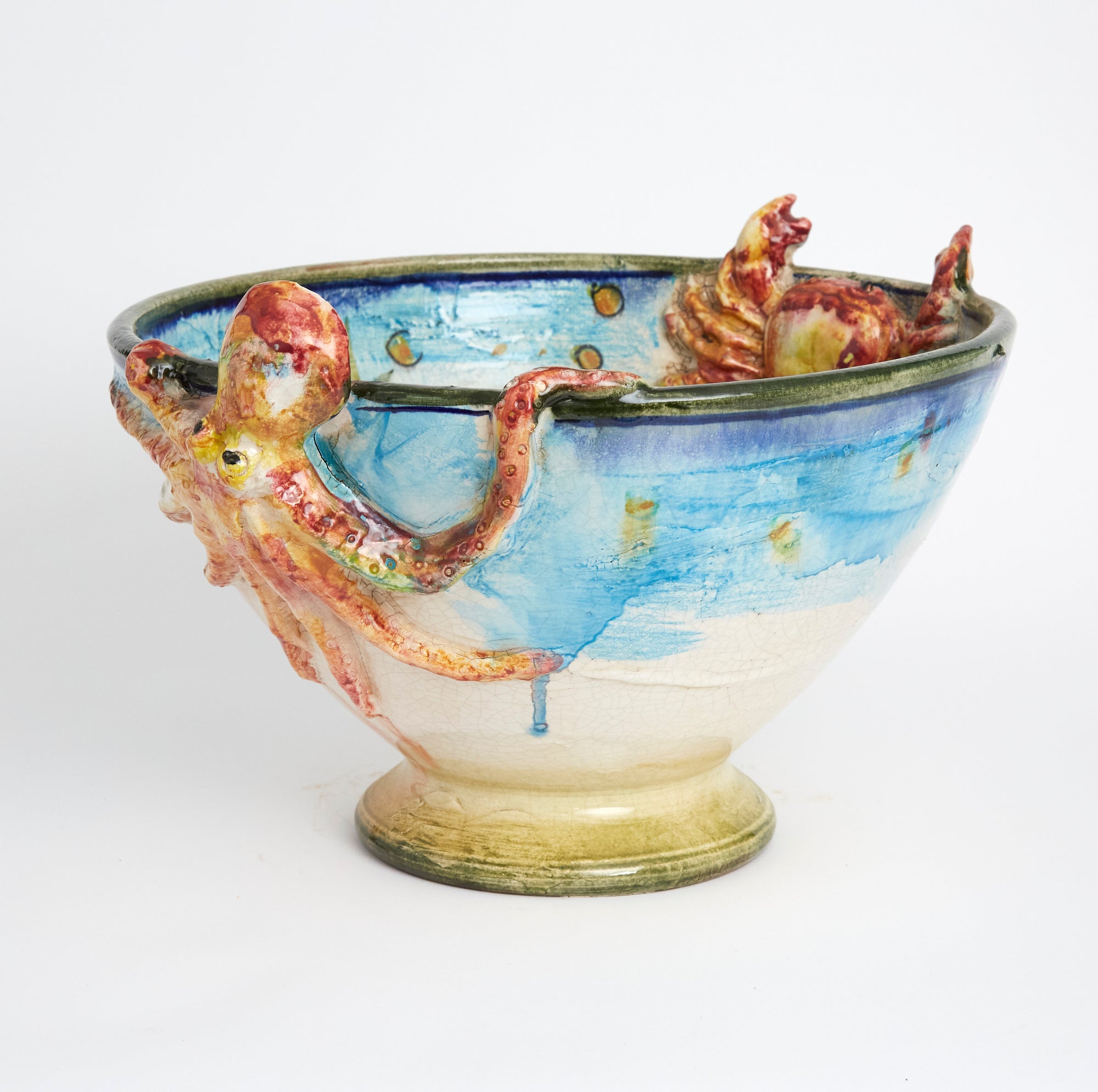 Sea Scapes Bowl - Italian Pottery