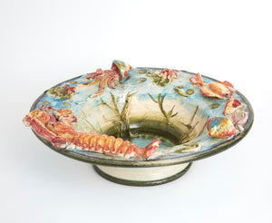 Sea Scapes Fruit Bowl - Italian Pottery