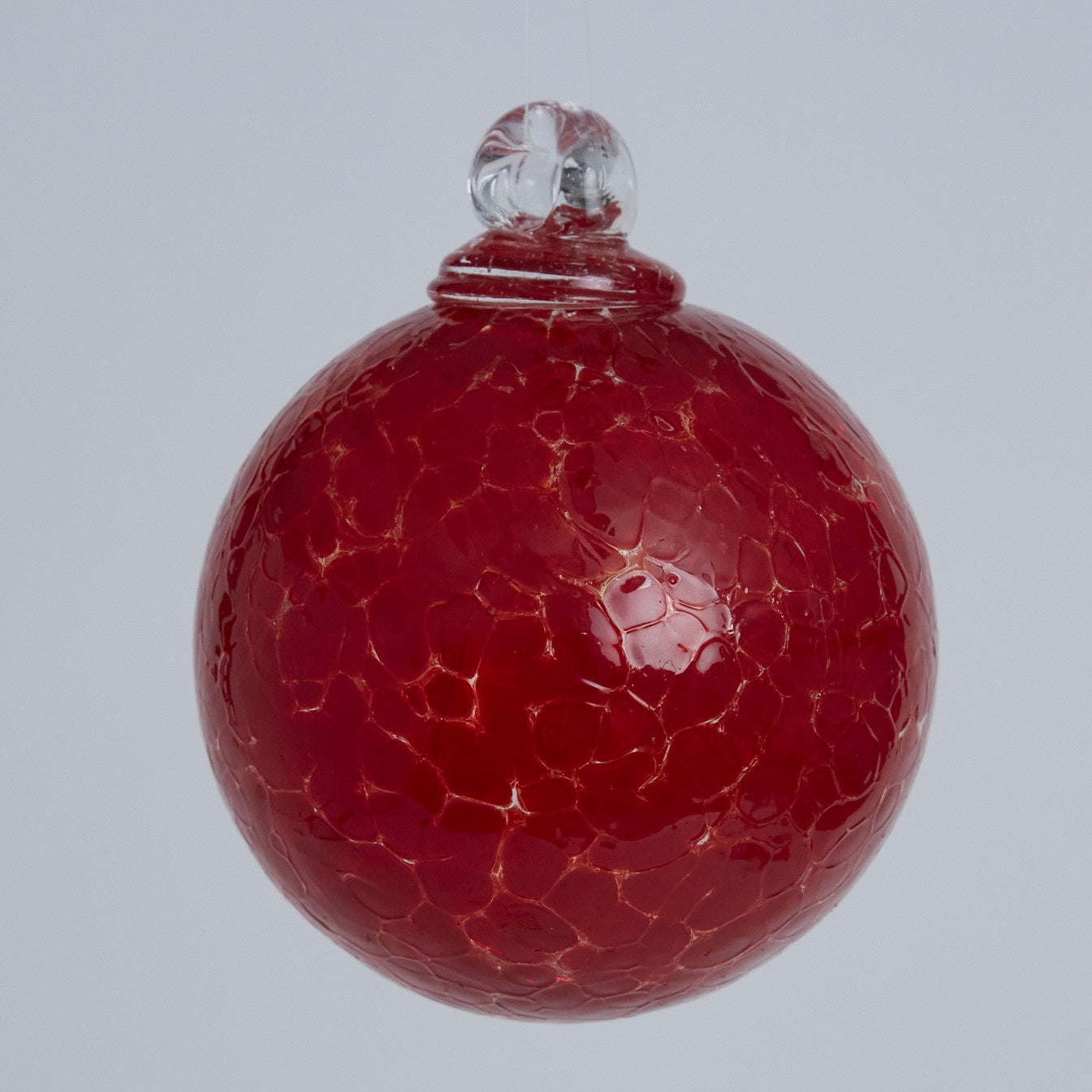 4" Red Crackle - Glass Balls
