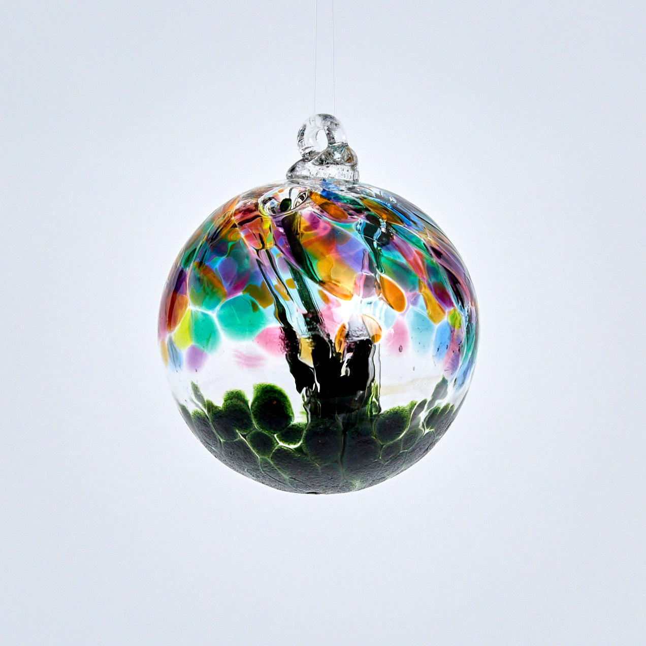 2" Tree Ball Rainbow/Green - Glass Balls