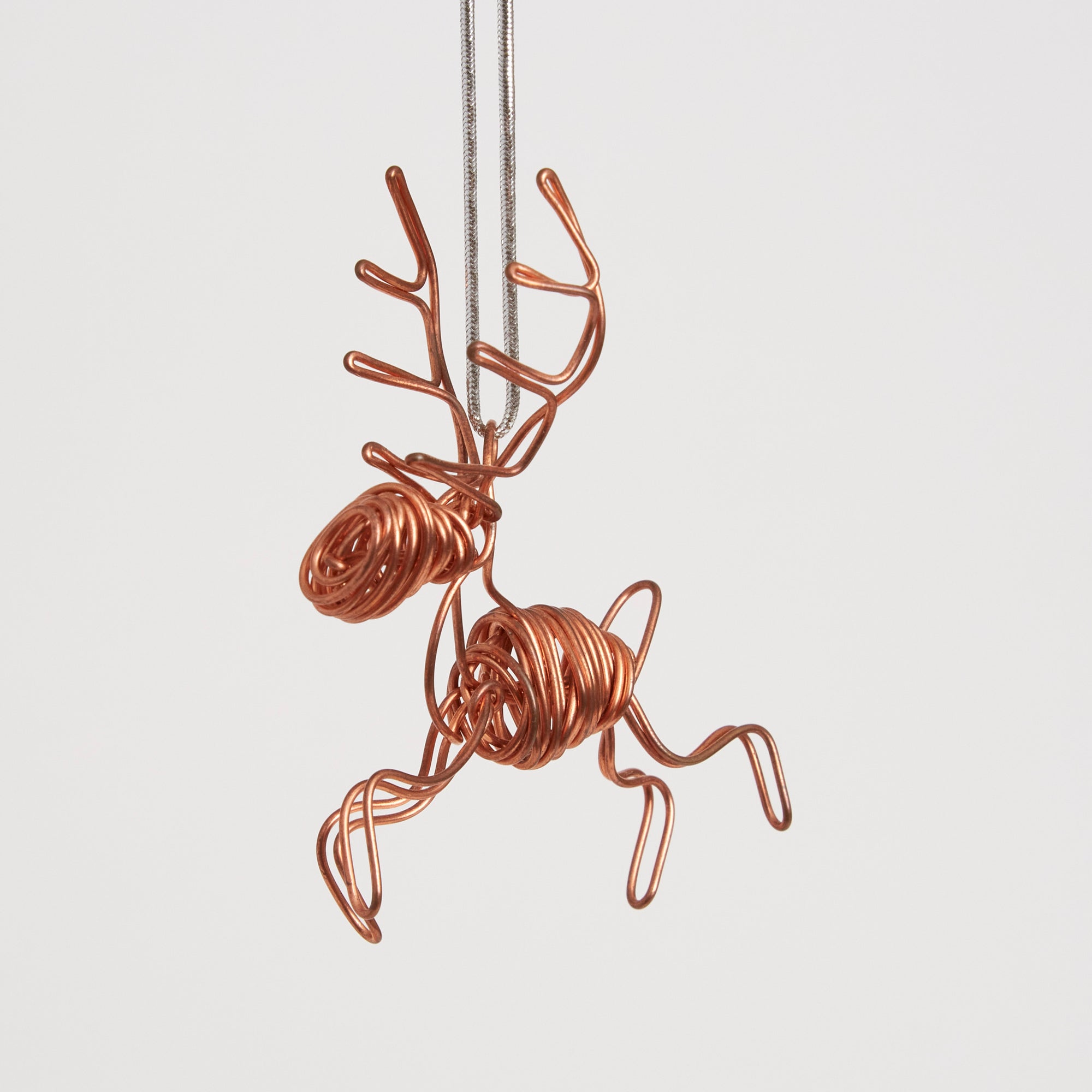 Copper Reindeer Ornament - Wire Art