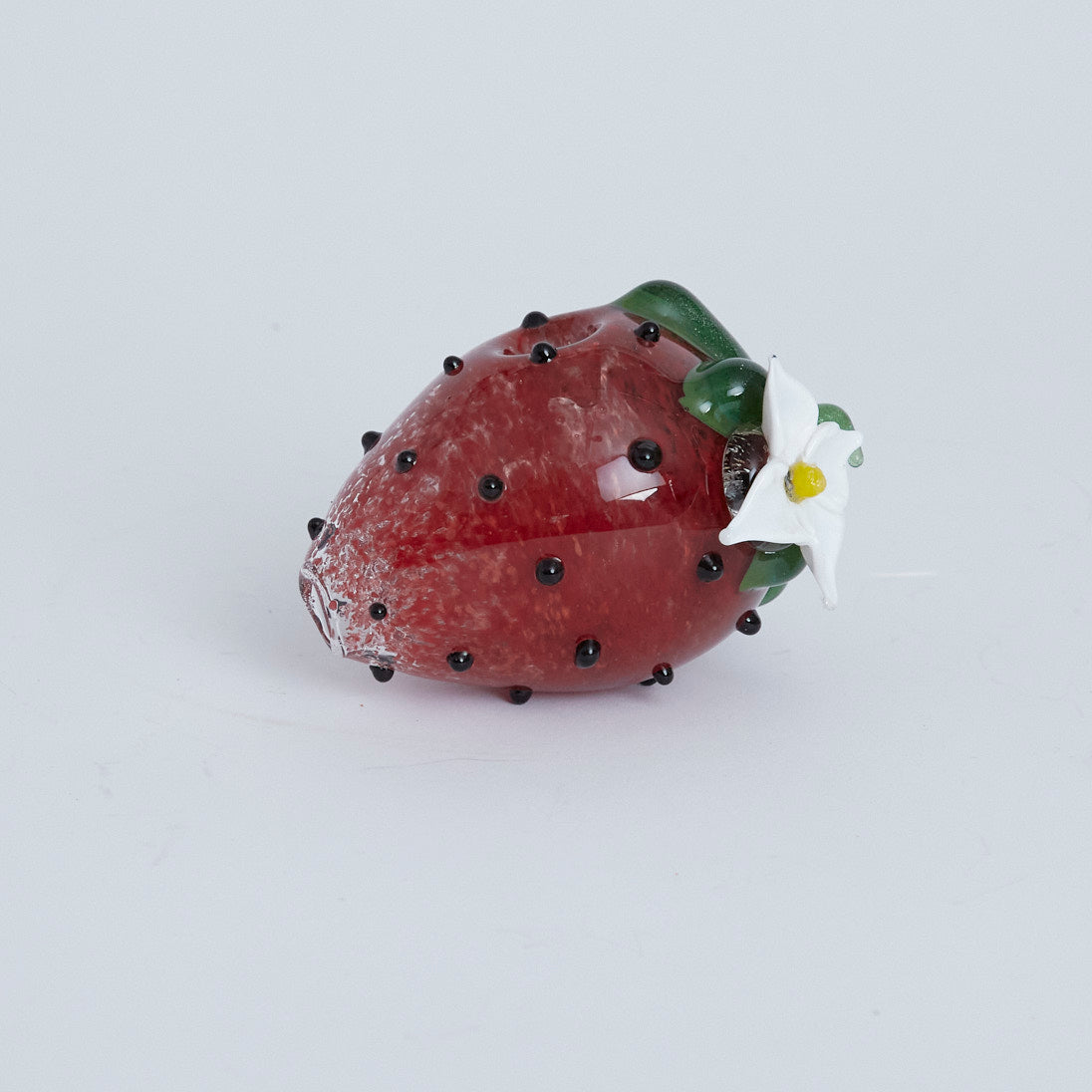 Blown Glass Strawberry Pipe Lg - Misc. Glass